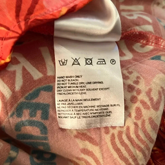 FARM Rio Women’s Tropical Square Neckline Puff Sleeve Pullover Blouse Medium - Picture 12 of 16